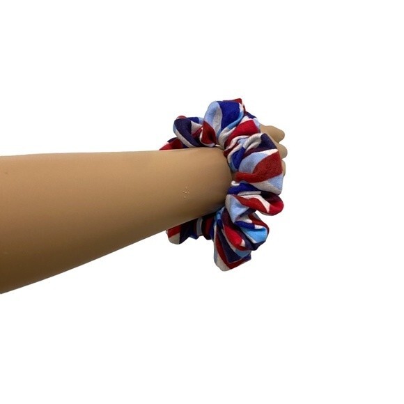 Hair Scrunchie. Mini (Small). Multicolor. Patriotic. 4th of July. Casual. Cute. - Picture 5 of 9